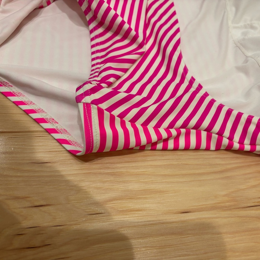 PINK Kate Spade Ringmaster Stripe V-neck One-piece - Picture 6 of 8
